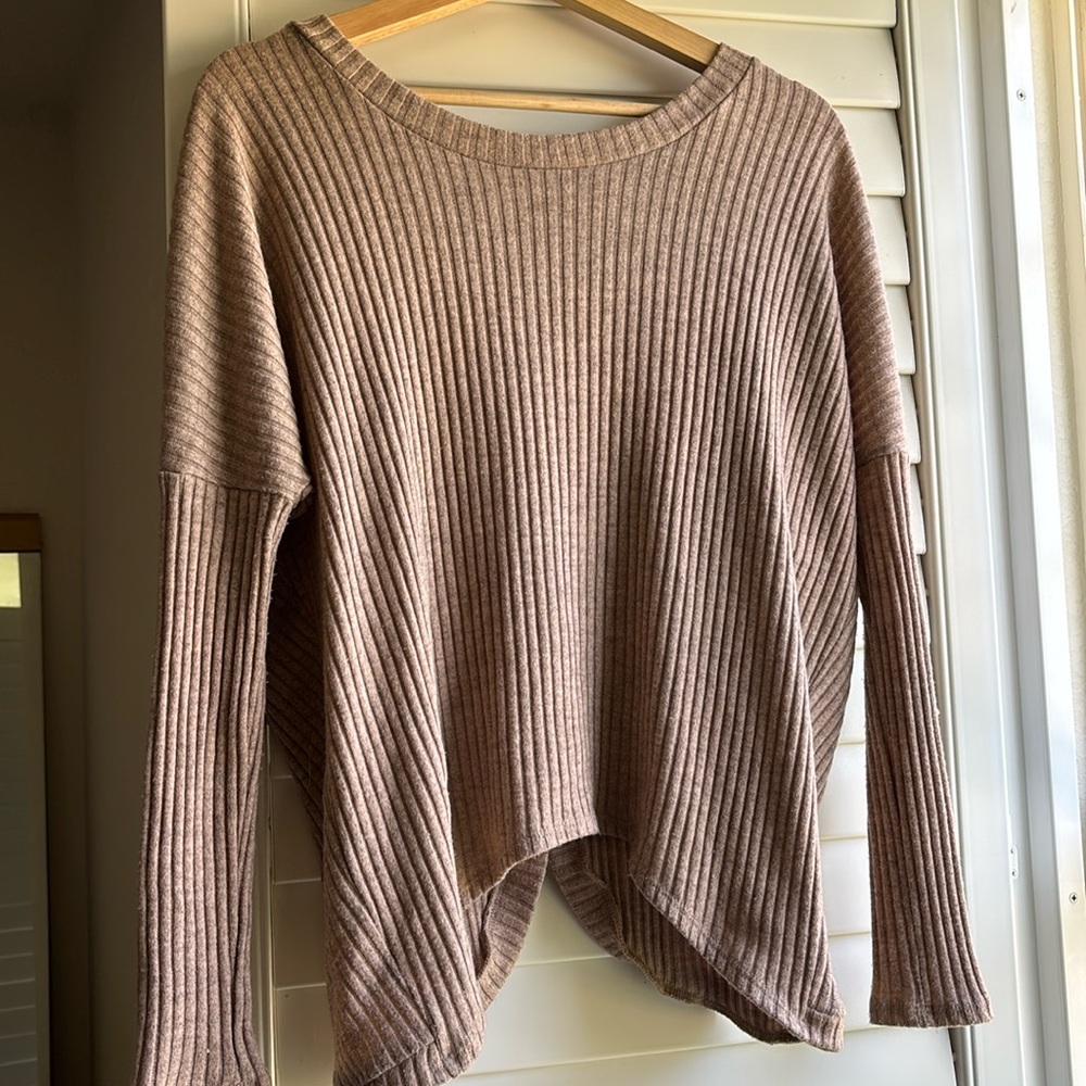 Draped Back Sweater made in USA